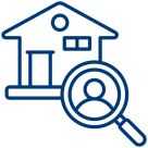 Icon: Besichtigung Ihres Umzugsguts – Online oder vor Ort